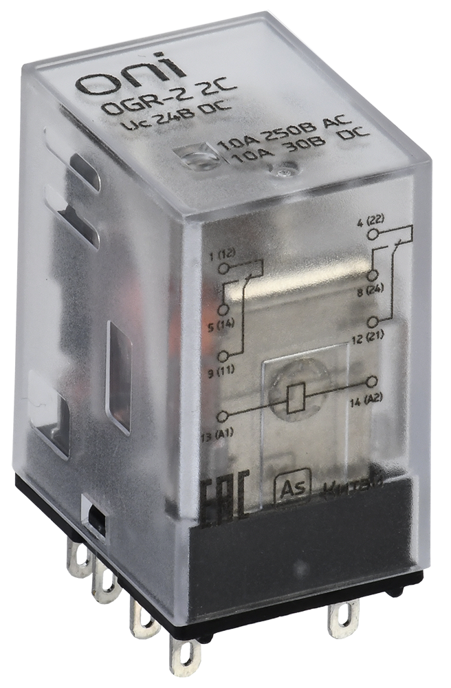 Реле общего назначения OGR-2 2C 24В DC ONI