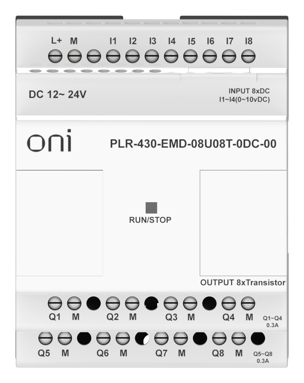 ПЛК 430 Модуль расширения входов выходов 4 DI 4 UI (0-10 В/DI) 8 TO 24В DC ONI
