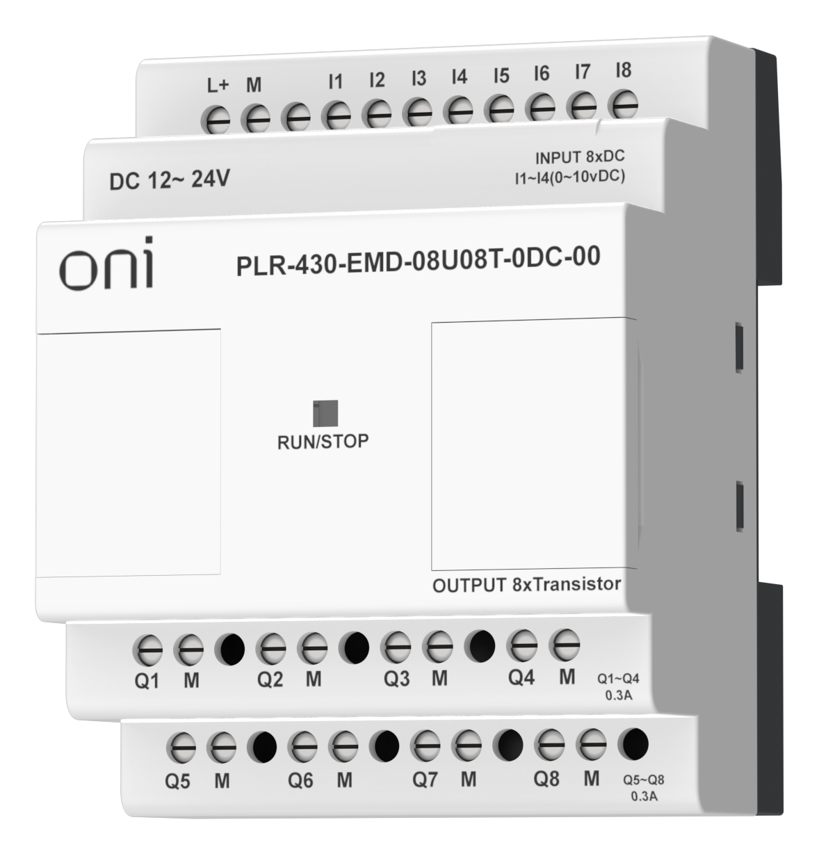 ПЛК 430 Модуль расширения входов выходов 4 DI 4 UI (0-10 В/DI) 8 TO 24В DC ONI