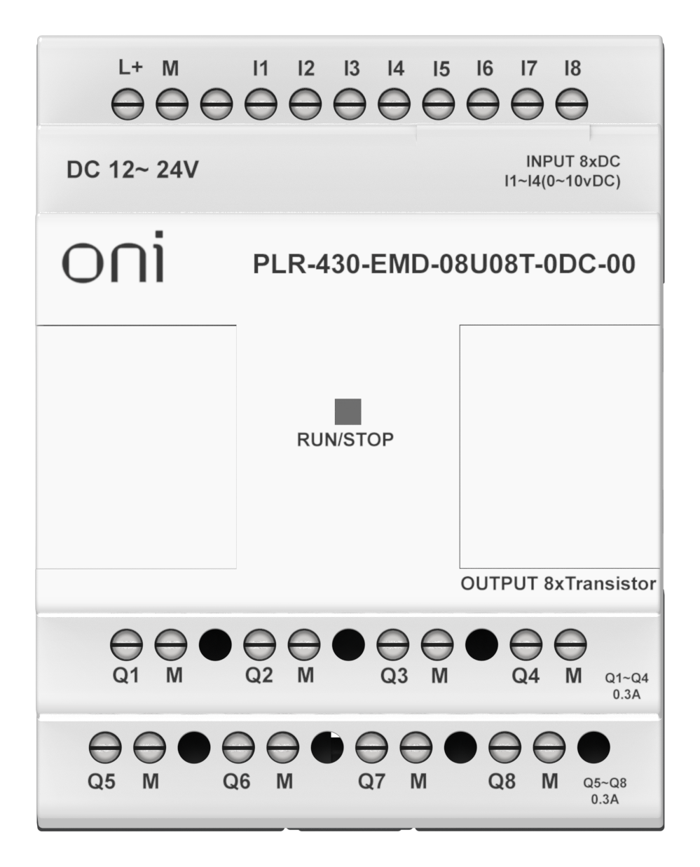 ПЛК 430 Модуль расширения входов выходов 4 DI 4 UI (0-10 В/DI) 8 TO 24В DC ONI