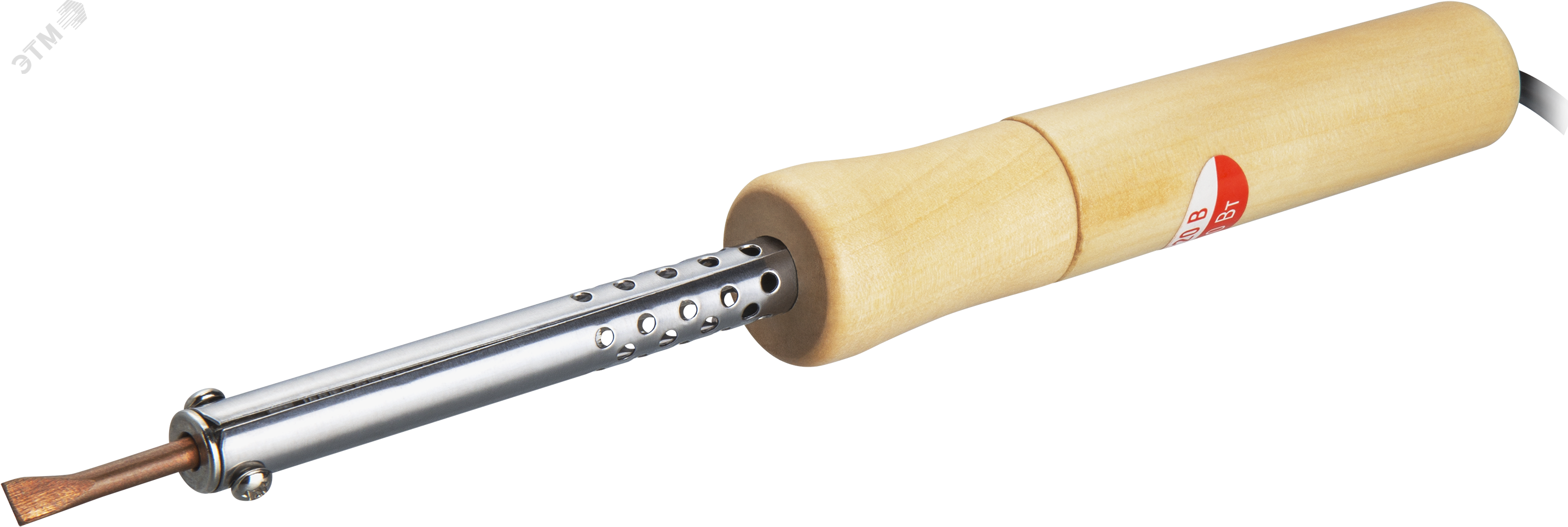 Паяльник ОНЛАЙТ 90 220 OSE-Pes06-30W-CP (дерево, клин прямой)