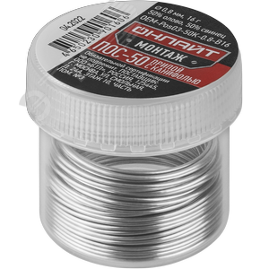 Припой ОНЛАЙТ OEM-Pos03-50K-0.8-B16 (банка, 0.8мм, 16г)