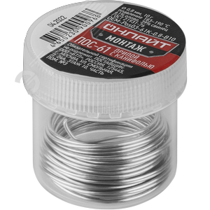 Припой ОНЛАЙТ OEM-Pos03-61K-0.8-B10 (банка, 0.8мм, 10г)