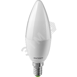 Лампа светодиодная LED 10вт E14 белый матовая свеча PROMO