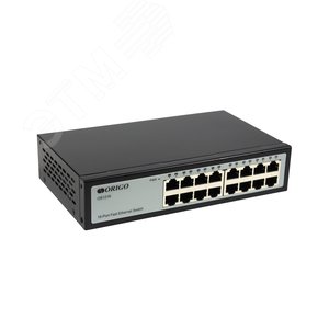 Коммутатор неуправляемый 16 портов RJ45 10/100 Мб/с, корпус металл