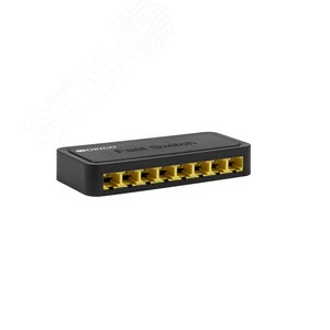 Коммутатор неуправляемый 8 портов RJ45 10/100 Мб/с, корпус пластик