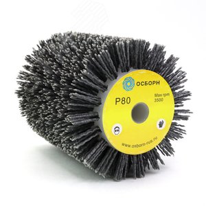 Щетка валик для Makita 9741, Д100x120x13, ворс полимер абразив P80 по дереву (6-027)