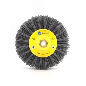 Щетка дисковая Д150x40xM14, ворс полимер абразив P60 по дереву для УПМ УШМ (болгарка) (6-011)