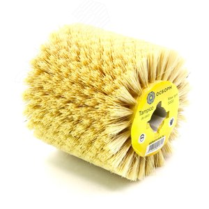 Щетка валик Д100x100x19, ворс фибра Тампико по дереву для щеточных шлиф машин с валом Д19+4 (6-080)