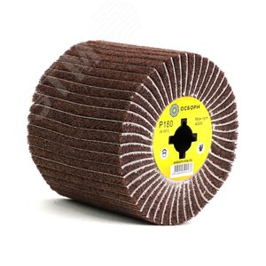 Валик Д120x100x19+4 паза, шлифовальная ткань + нетканый материал с абразивом P180 Medium по дереву для щеточных шлиф машин (6-067)