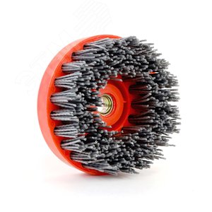 Щетка нейлоновая чашечная Д110xM14 P60 ворс полимер абразив по дереву на УПМ УШМ (6-003)