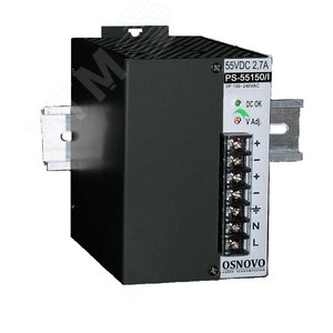 Блок питания промышленный. DC55V, 2,7A(150W). Диапазон входных напряжений AC100-240V. КПД 83%.