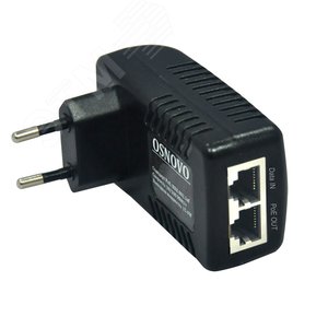 Инжектор PoE 1хRJ45 10/100 Мб/с, 802.3af, до 15.4 Вт, AC 220В, DC 28В