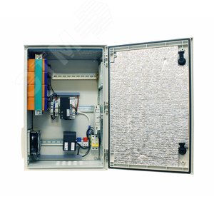 Термошкаф в пластиковом корпусе с обогревом, вентиляцией, оптическим кроссом и резервным питанием, IP54, -60град. до +50град.С, 400x600x230 мм