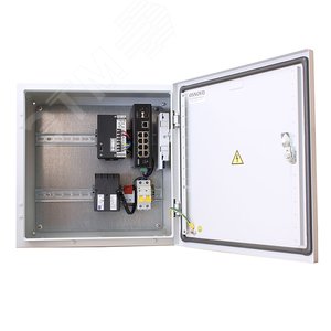 Узел коммутационный 8хPoE, 1хRJ45, 2хSFP, 240 Вт, IP66, 400х400х210 мм