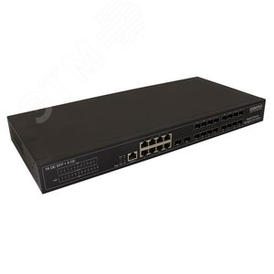 Коммутатор управляемый L2 26 портов, 18хSFP 1000 Мб/с, 8хRJ45