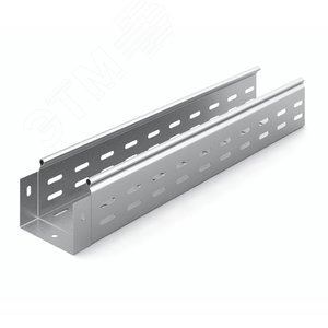 Металлический лоток перфорированный 100х80х3000, толщ. 0,8 мм, гор. цинк