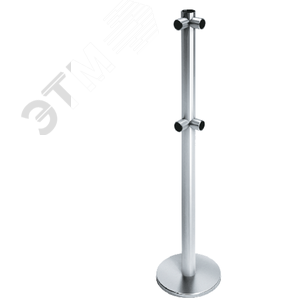 Стойка ограждения передвижная L-образная, 4 муфты угол 90