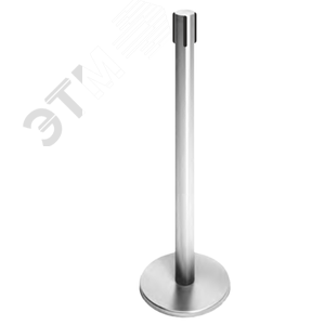 Стойка ограждения передвижная с ремнем (2 метра черный с тормозом)