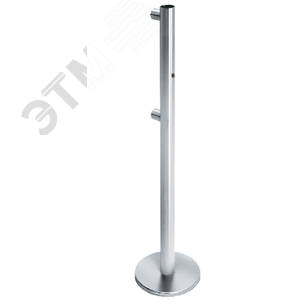 Стойка ограждения передвижная односторонняя с отверстием под фиксатор, 2 муфты и отверстие прямо