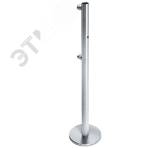 Стойка ограждения передвижная односторонняя с отверстием под фиксатор, 2 муфты и отверстие с права