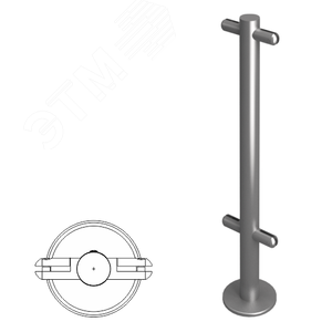 Стойка ограждения под стекло i-образная 800мм