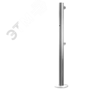 Стойка ограждения односторонняя с отверстием под фиксатор , 2 муфты и отверстие справа