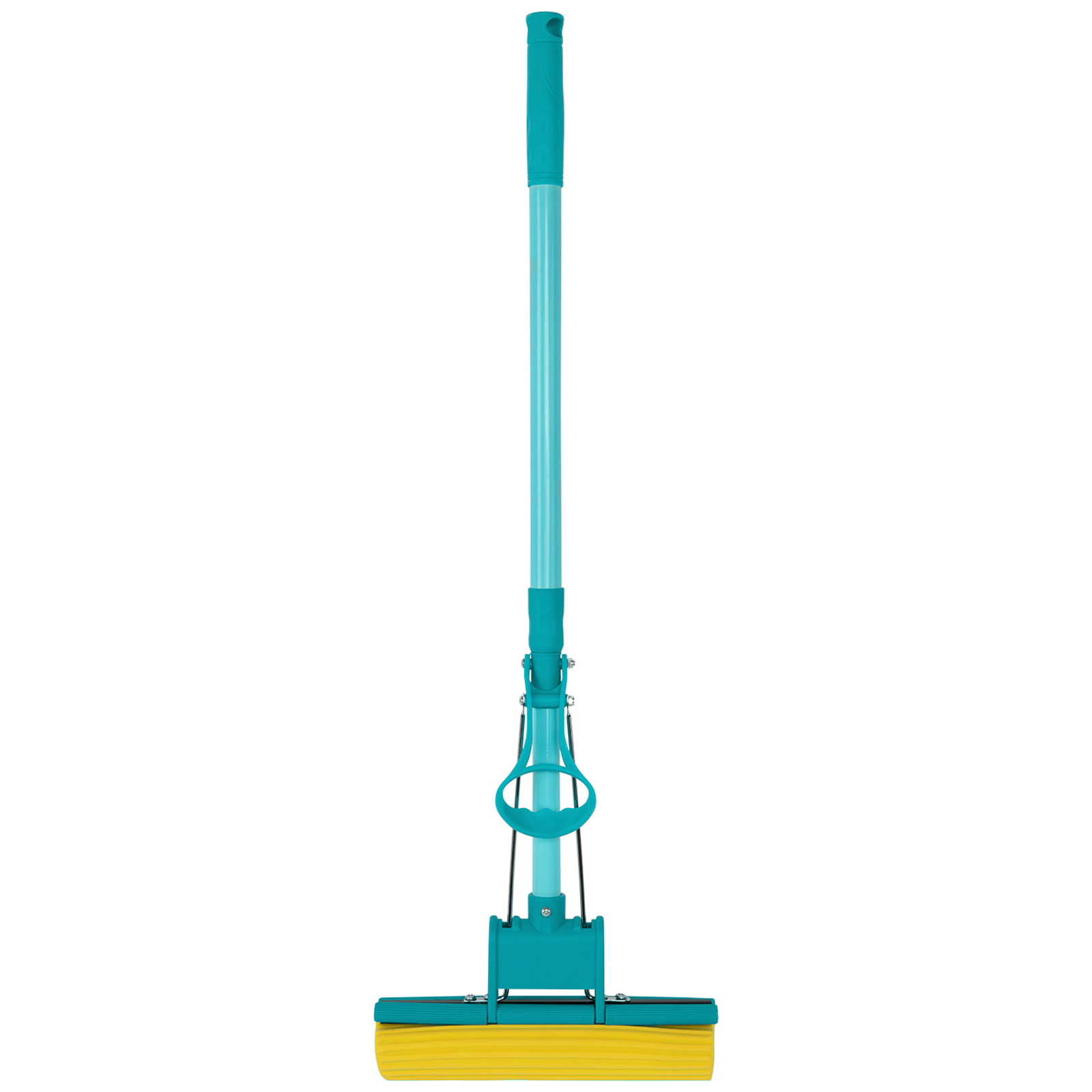Швабра отжимная, 110 см, губка PVA 26х5,5х6 см, телескопическая рукоятка, бирюзовая, Home Palisad