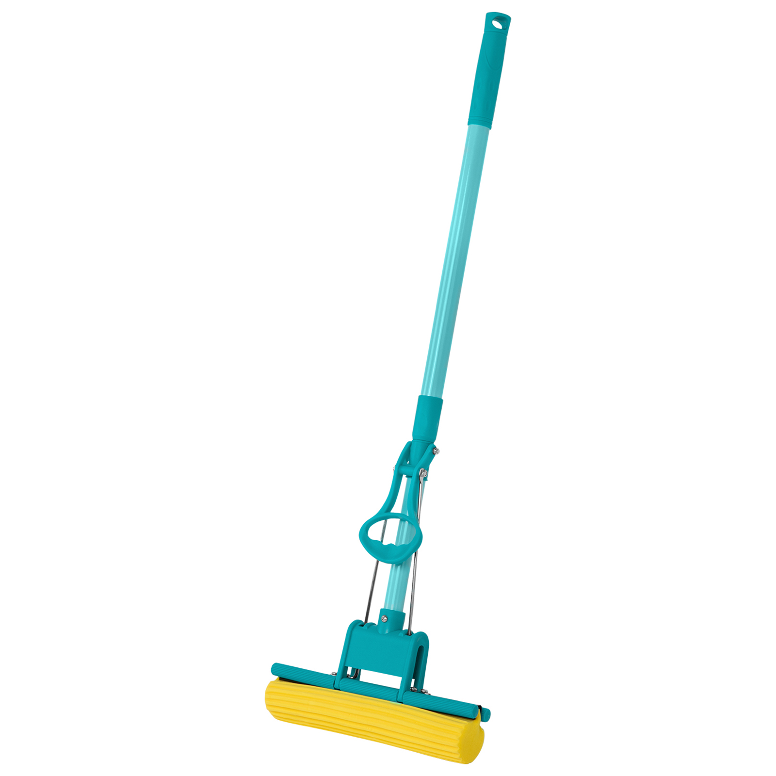 Швабра отжимная, 110 см, губка PVA 26х5,5х6 см, телескопическая рукоятка, бирюзовая, Home Palisad