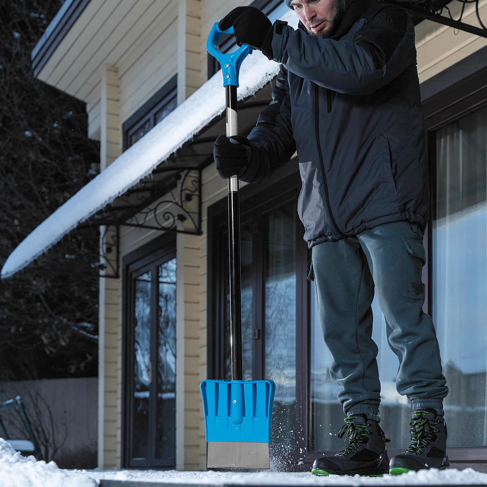 Ледоруб - скребок Profi, 200 мм, 2.5 кг, металлический черенок, Luxe, Palisad