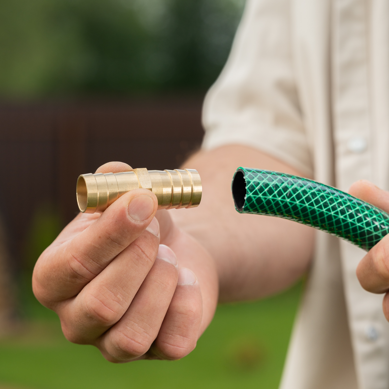 Соединитель для шланга 3/4", латунный Palisad