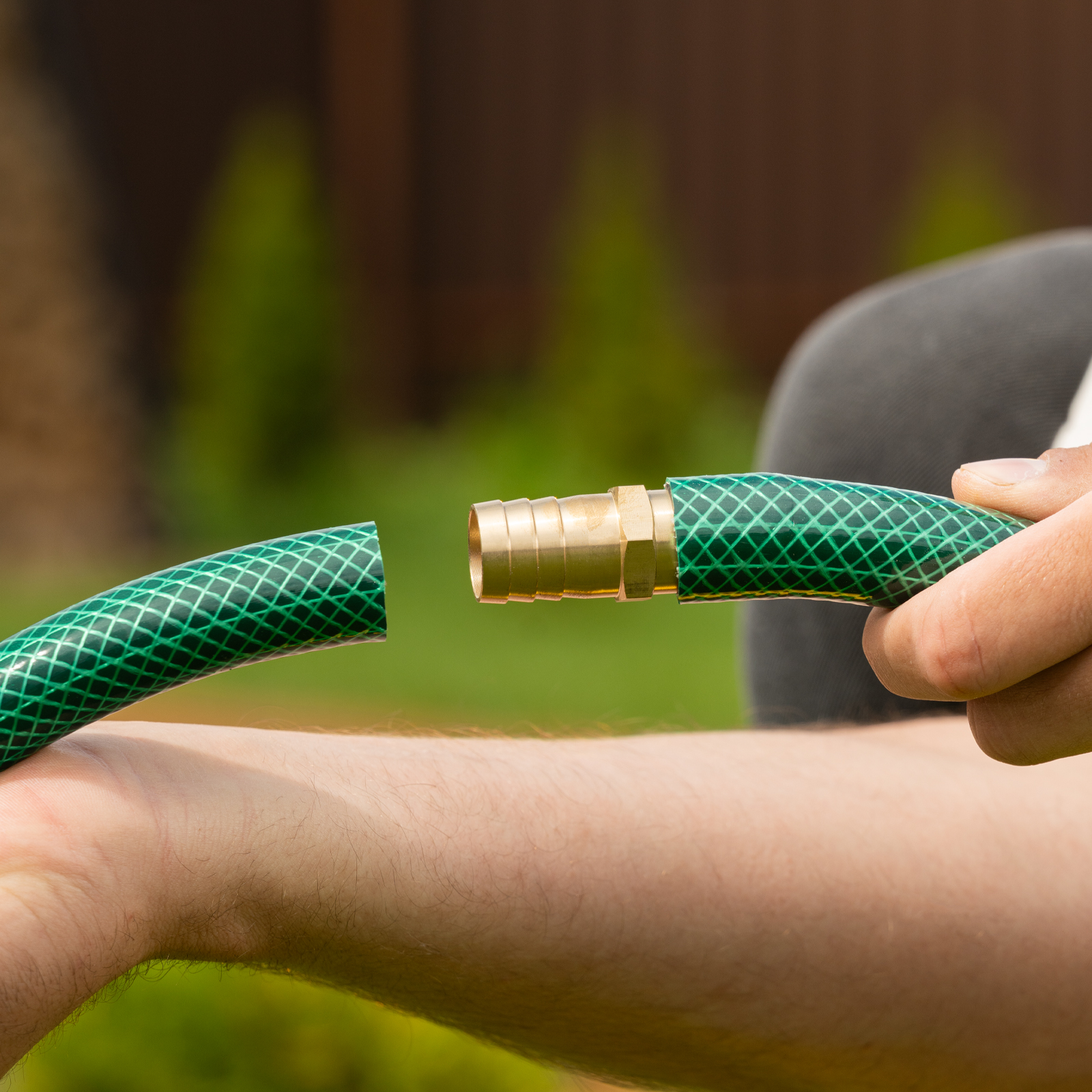 Соединитель для шланга 3/4", латунный Palisad