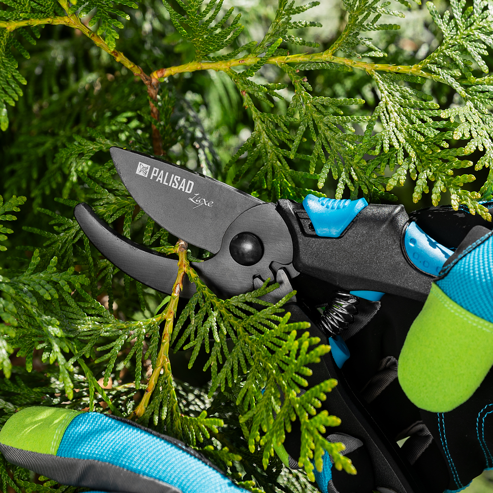 Секатор прямого реза, 215 мм, двухкомпонентные рукоятки, Luxe, Palisad