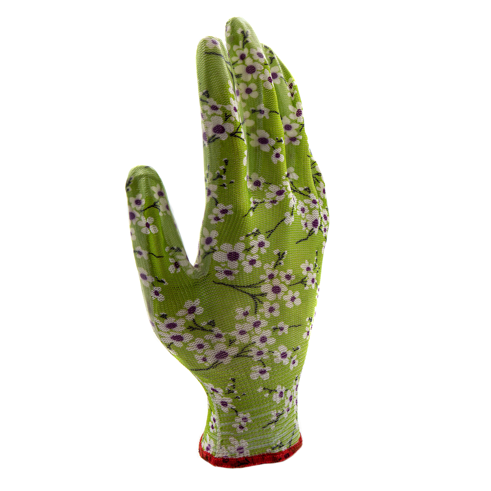Перчатки садовые из полиэстера с нитрильным обливом, MIX цветов, M Palisad