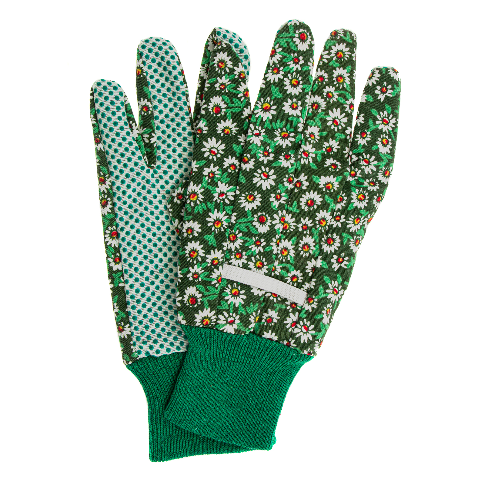 Перчатки садовые х/б ткань с ПВХ точкой, манжет, S Palisad