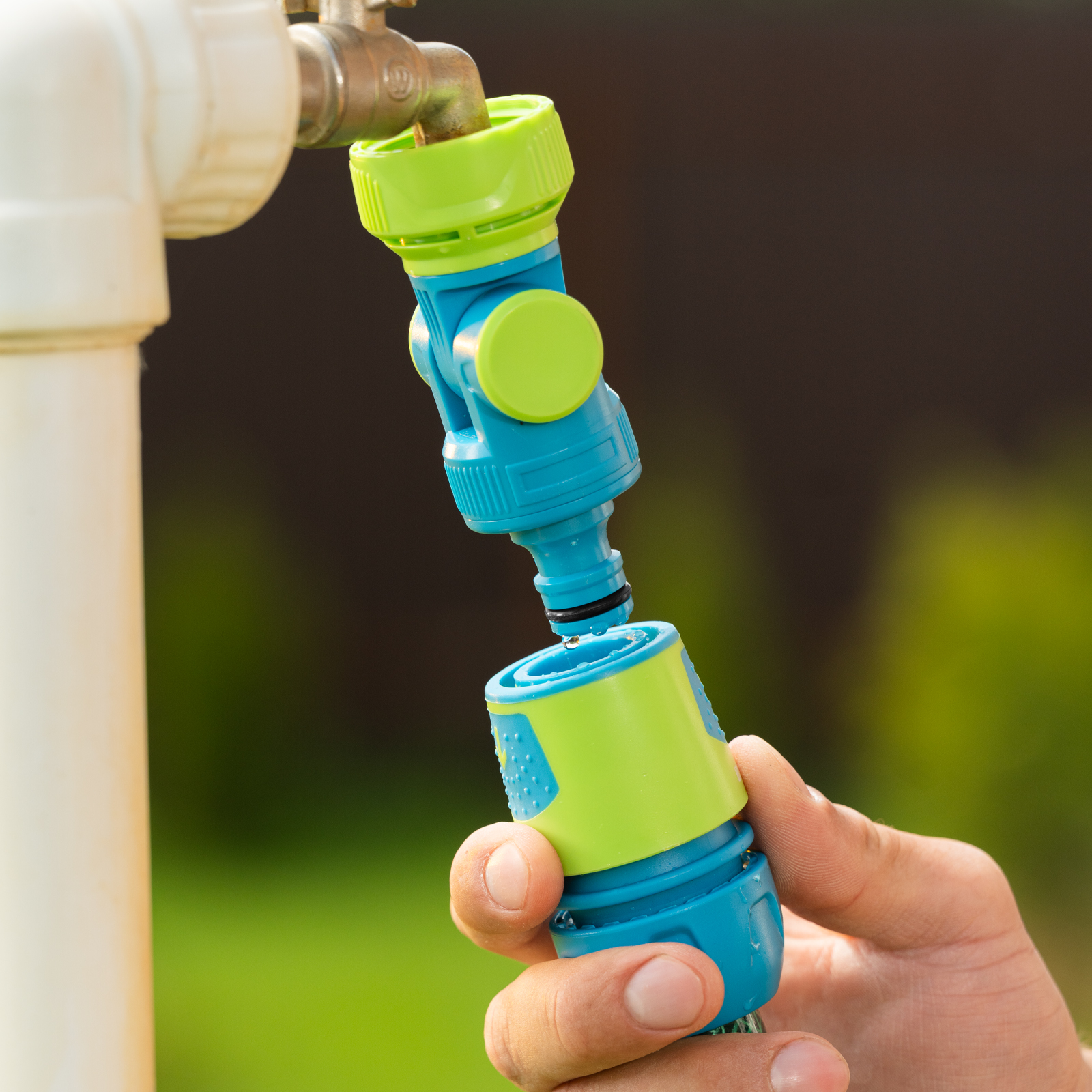 Адаптер штуцерный, шарнирный, с переключателем, 1/2-1'', Palisad Luxe