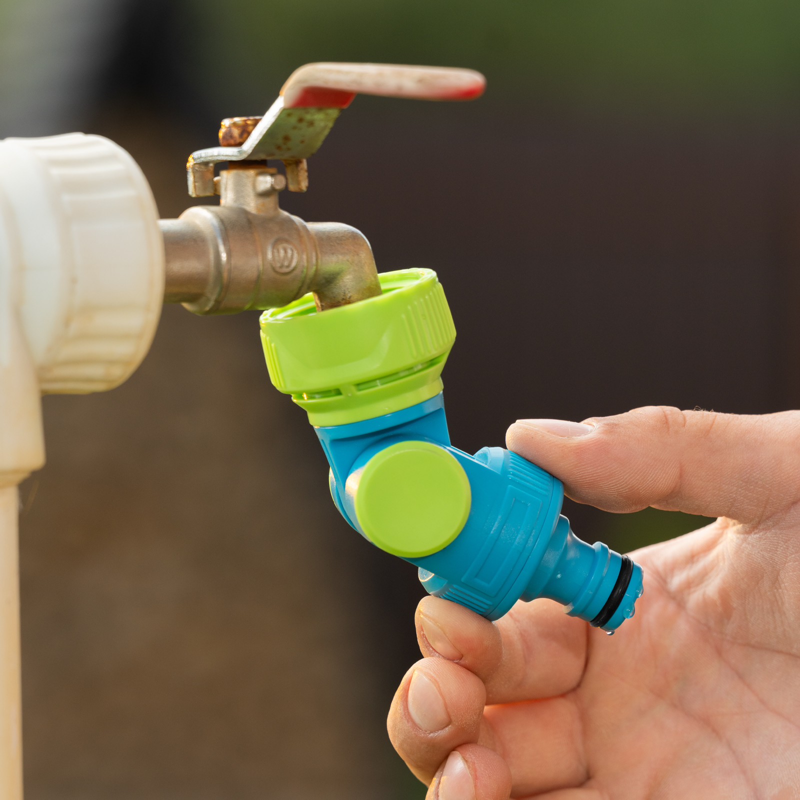 Адаптер штуцерный, шарнирный, с переключателем, 1/2-1'', Palisad Luxe