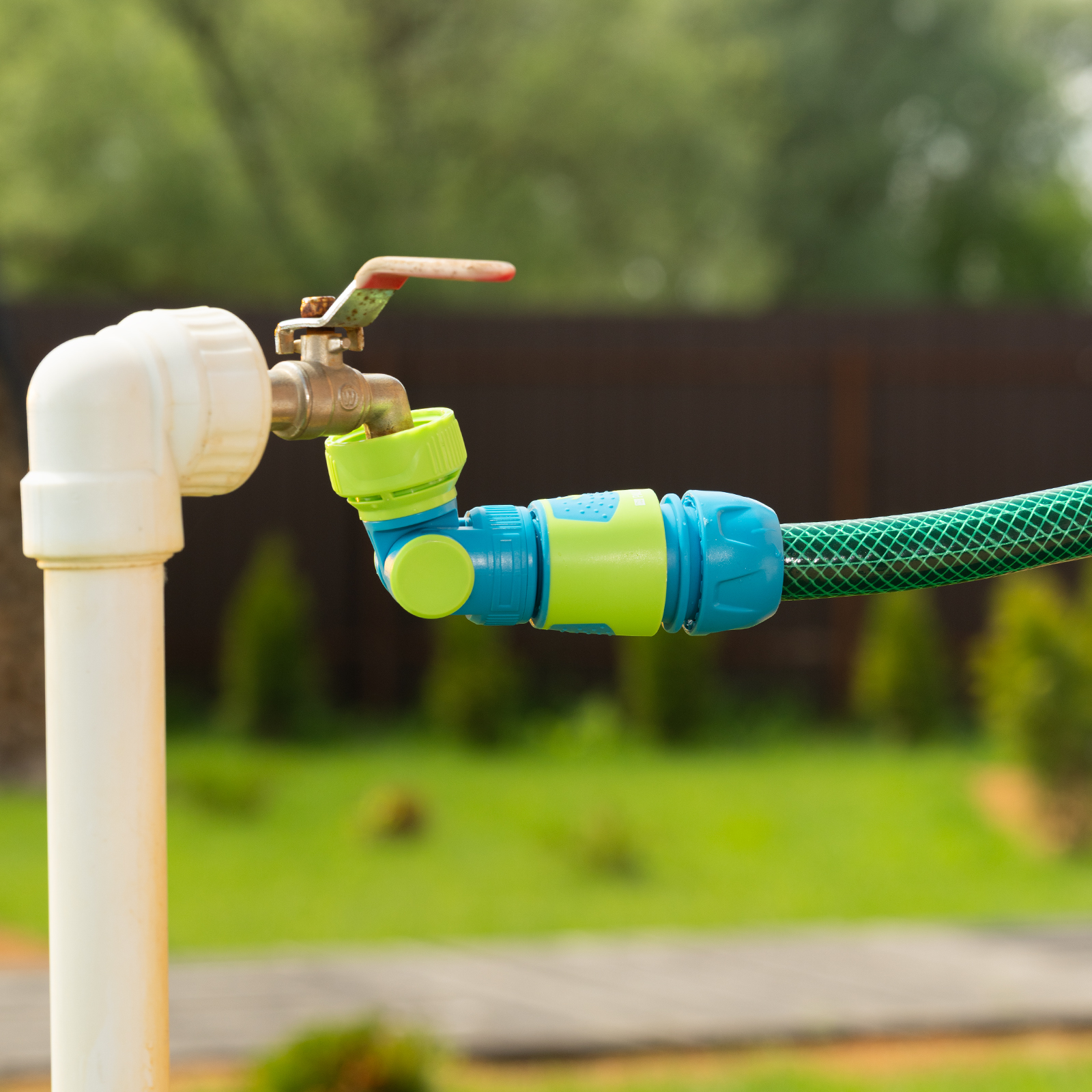 Адаптер штуцерный, шарнирный, с переключателем, 1/2-1'', Palisad Luxe