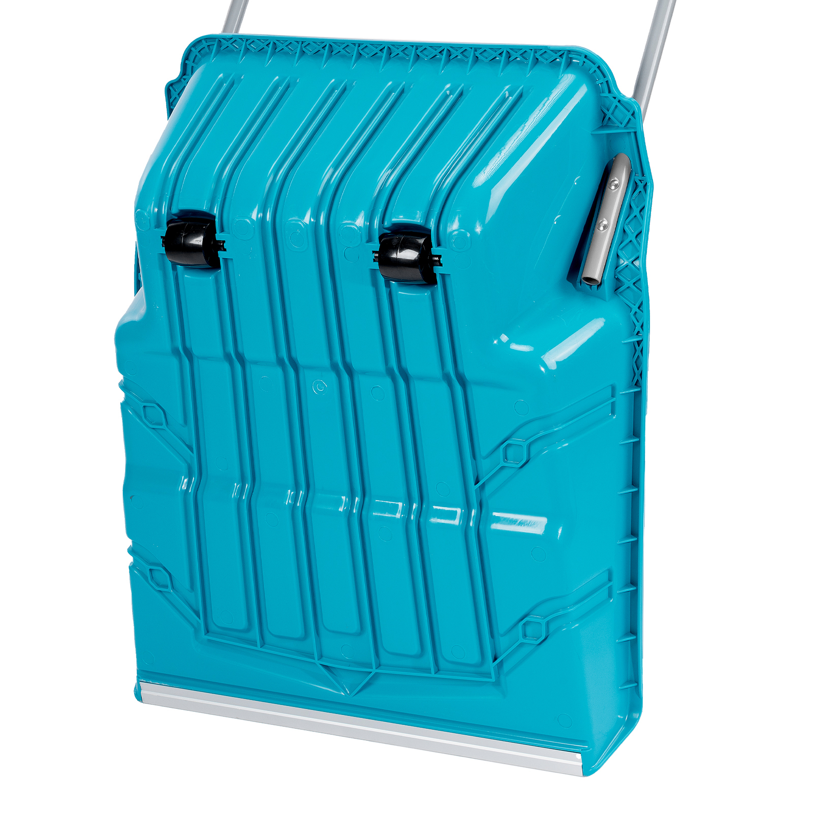 Скрепер-волокуша для уборки снега, полипропилен, колеса, 595х715х1445мм, рукоятка с ПВХ, LUXE Palisad