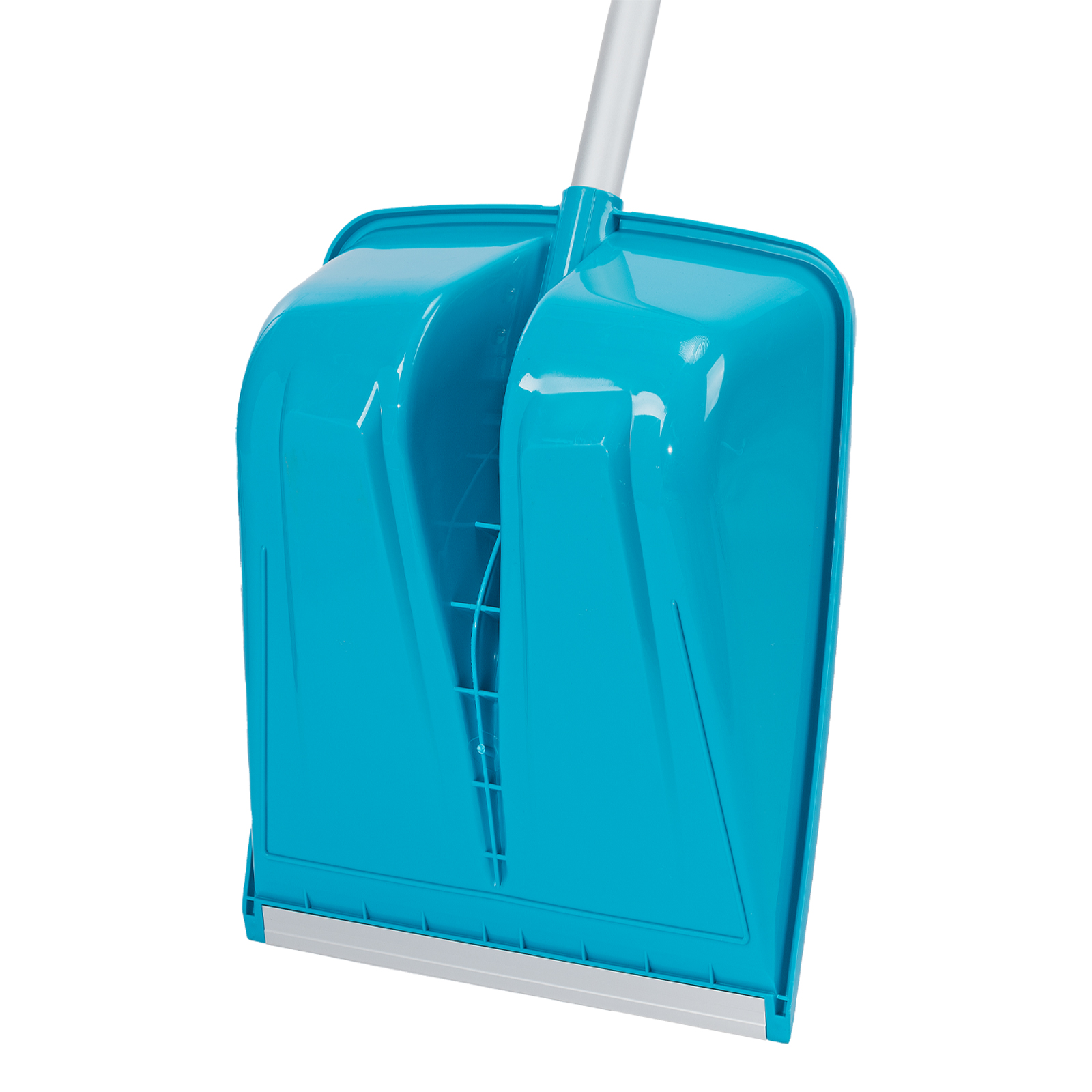 Лопата для уборки снега, полипропилен, 365х460х1500мм, алюминиевый черенок, ПВХ накладка, LUXE Palisad