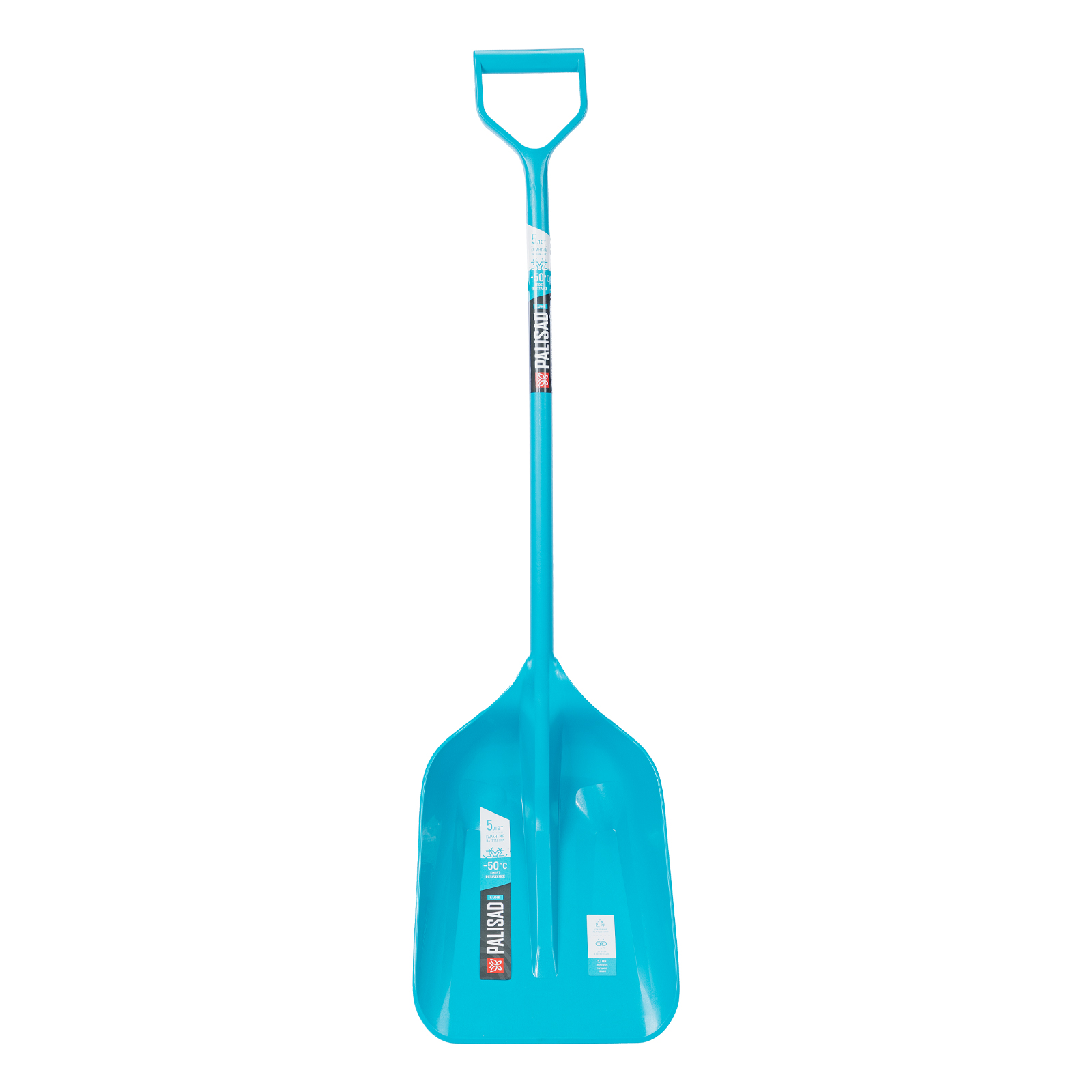 Лопата для уборки снега, полипропилен, 330х490х1265 мм, цельнолитая конструкция, LUXE Palisad