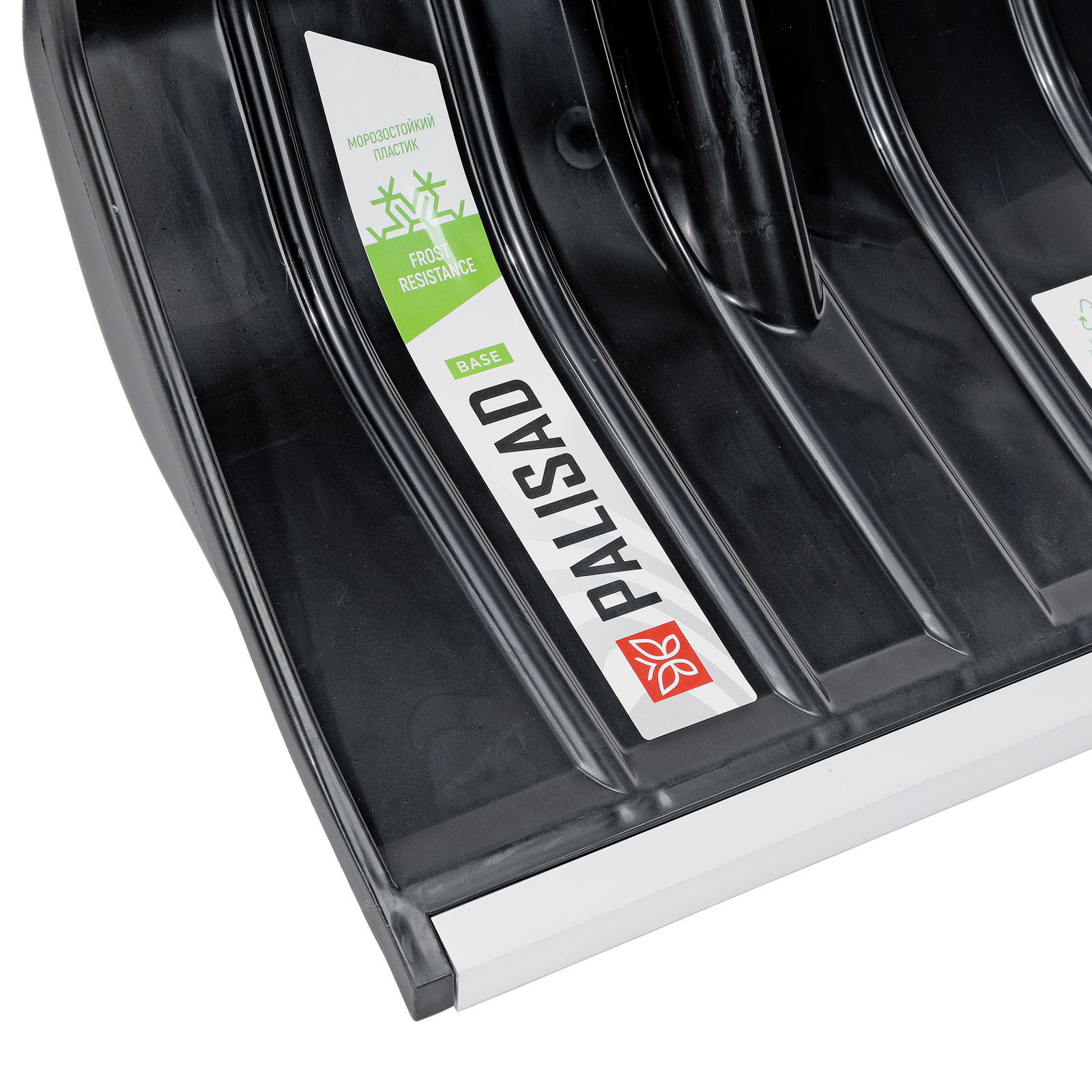 Лопата для уборки снега, полипропилен, 455х345х1330 мм, алюминиевый черенок, BASE Palisad