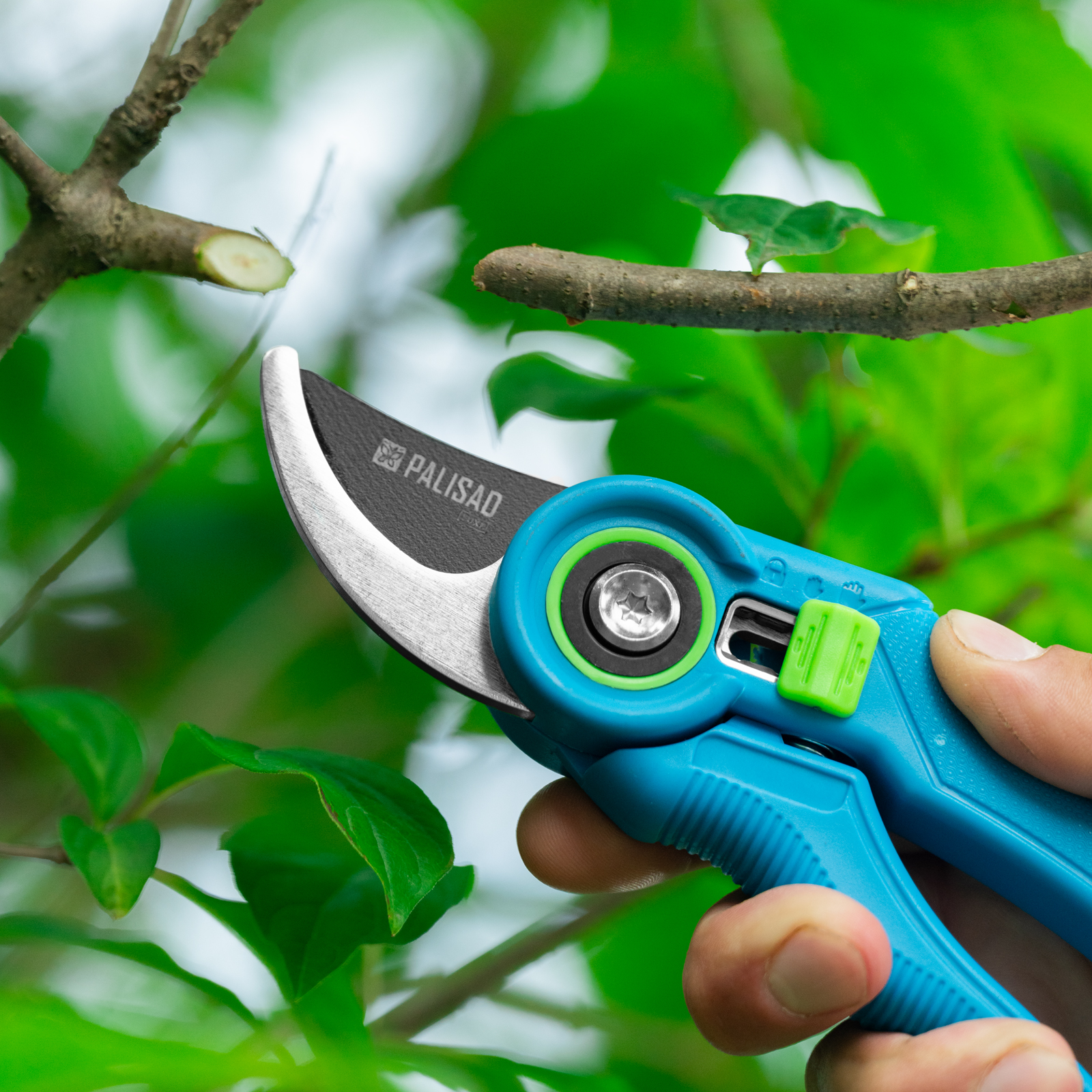 Секатор прямого реза, 210 мм, регулировка захвата, пластиковые рукоятки, LUXE Palisad