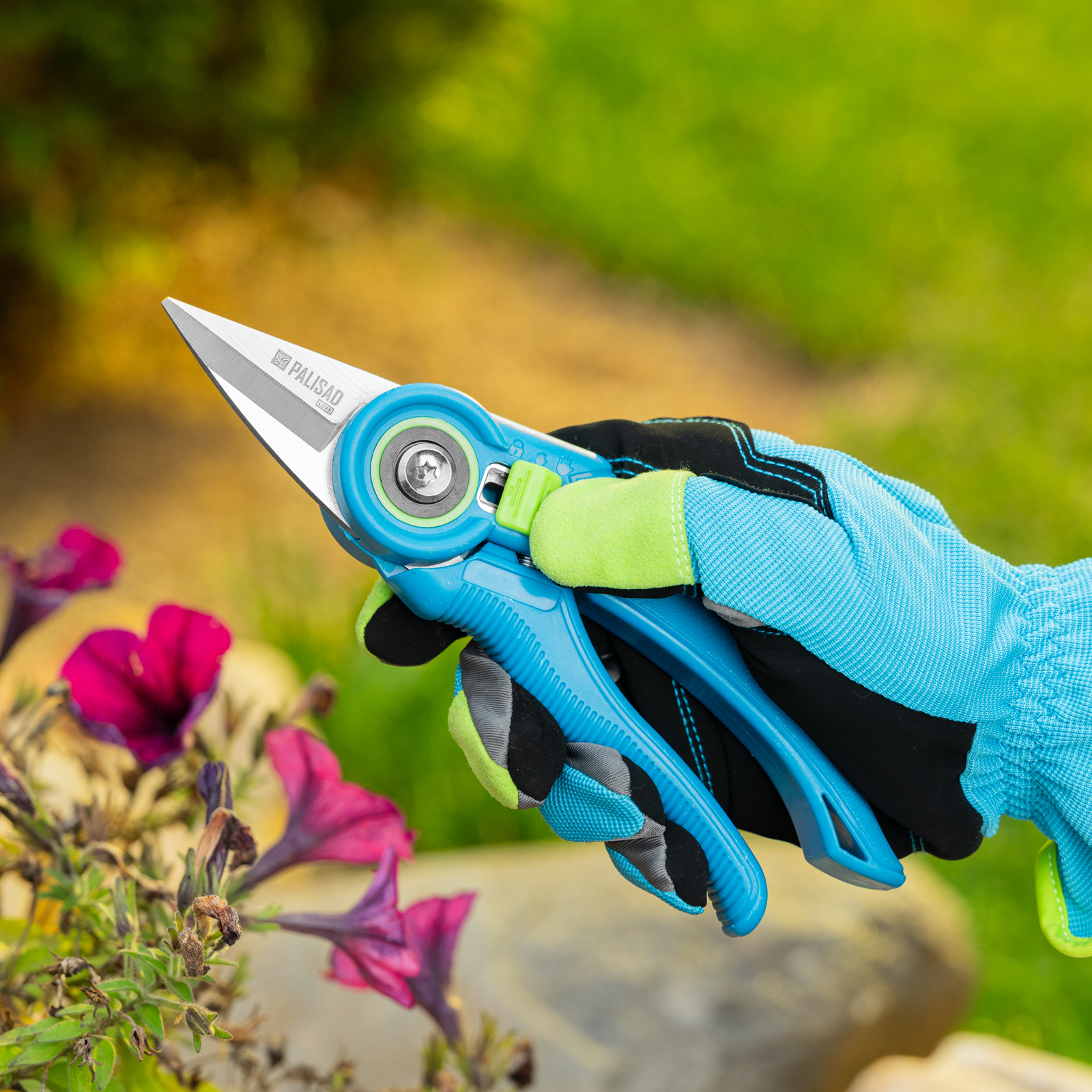 Секатор цветочный, 215 мм, регулировка захвата, пластиковые рукоятки, LUXE Palisad