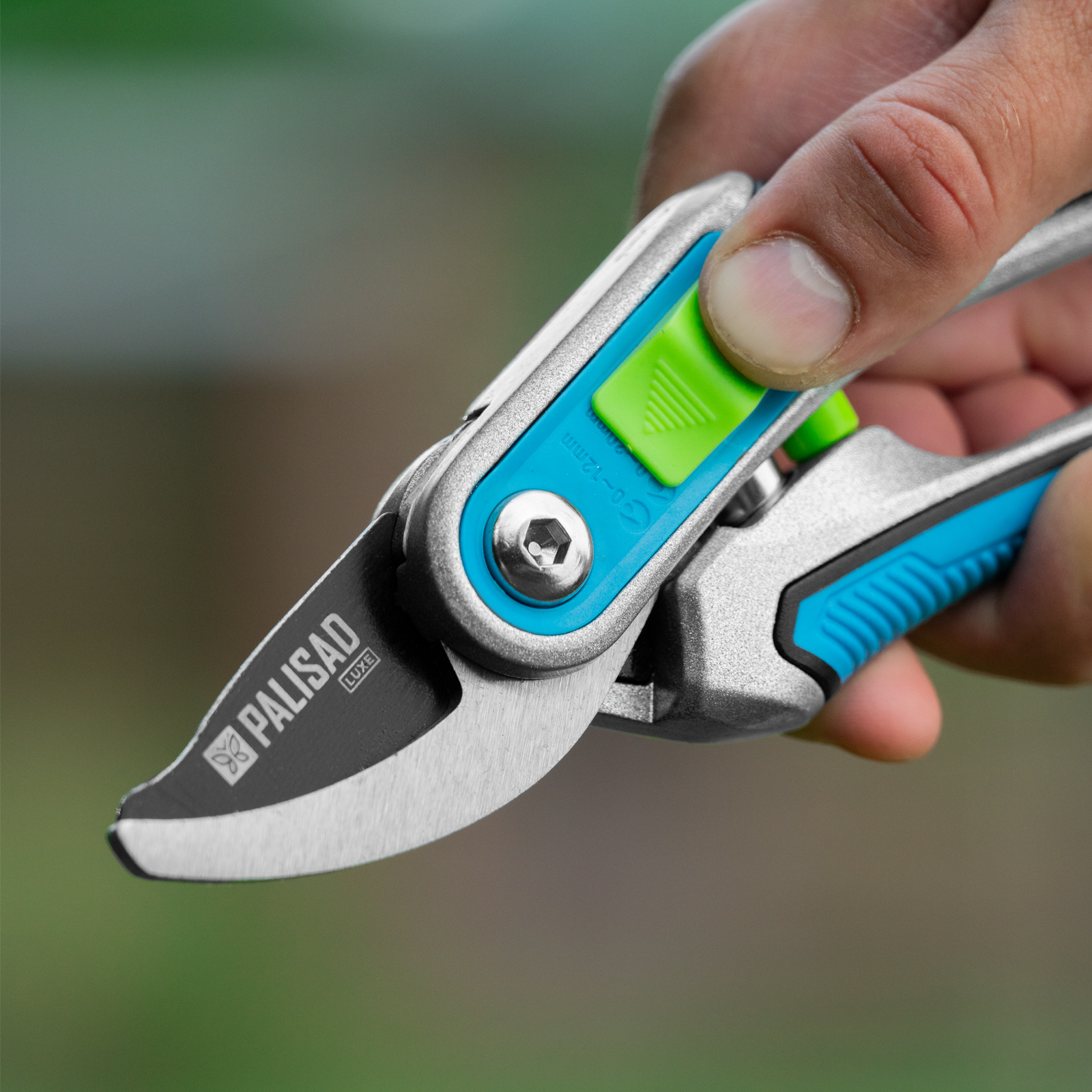 Секатор прямого реза, 215 мм, регулировка захвата, трехкомпонентные рукоятки, LUXE Palisad