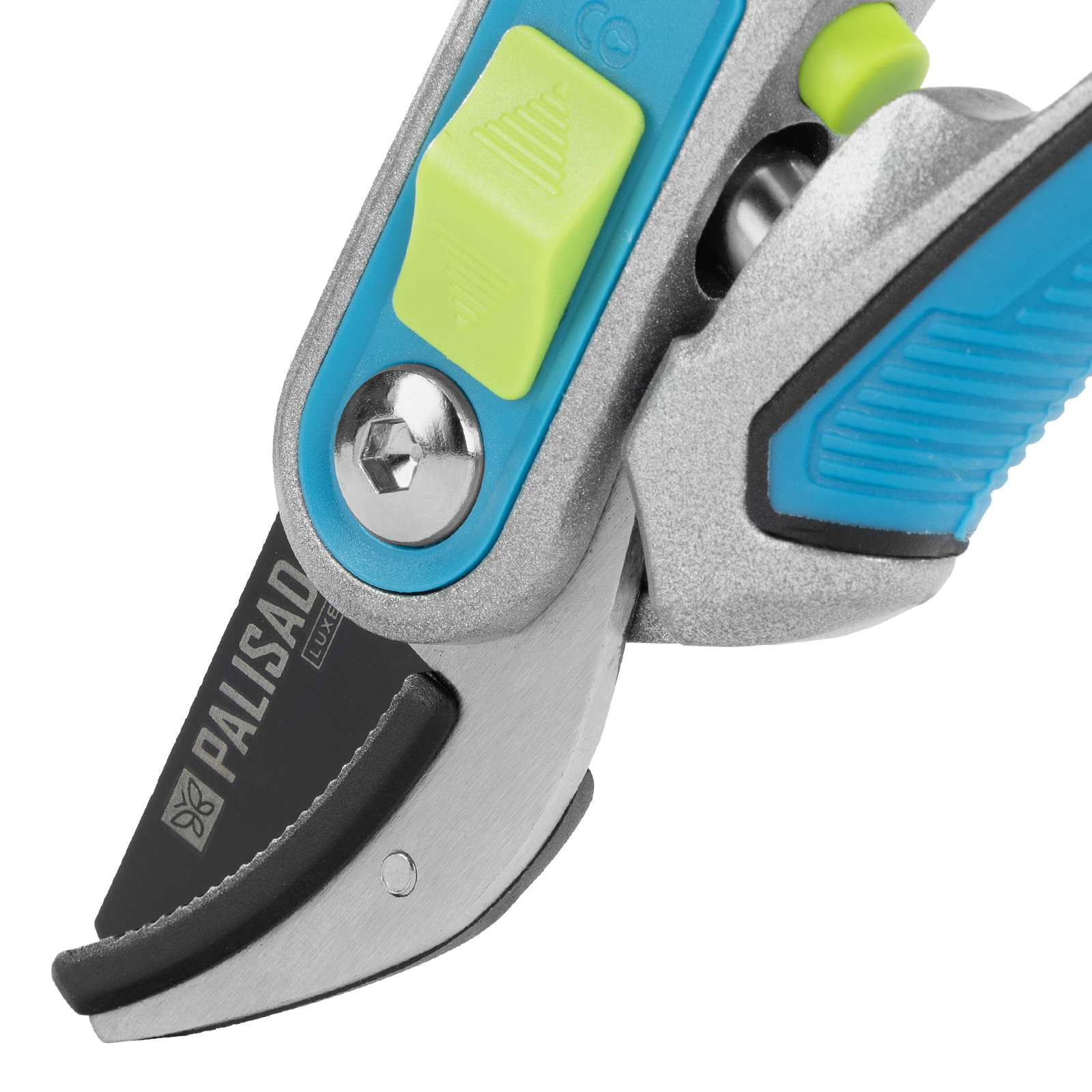 Секатор с наковальней, 215 мм, регулировка захвата, трехкомпонентные рукоятки, LUXE Palisad