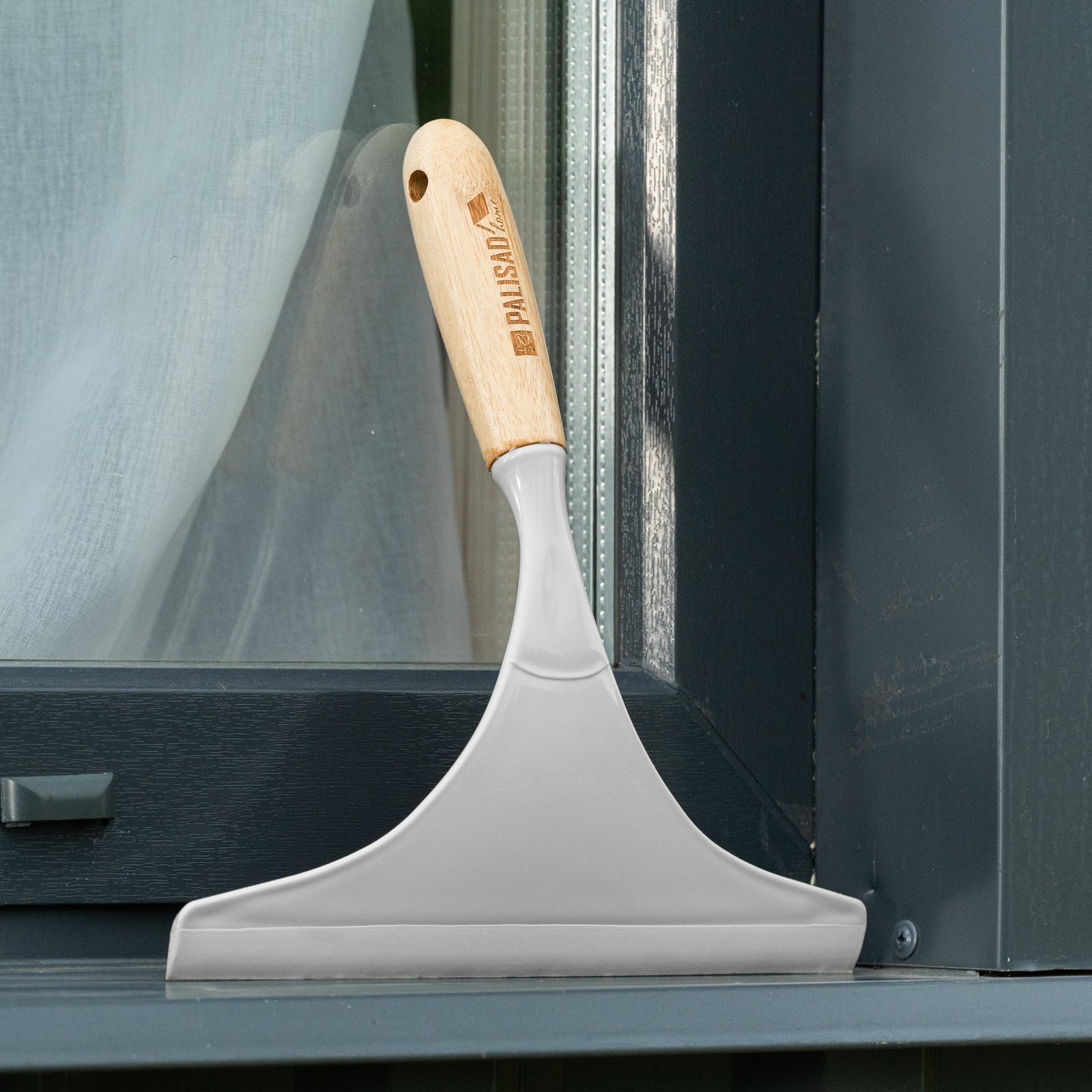 Водосгон оконный 235х230 мм, бамбуковая рукоятка, Home Palisad