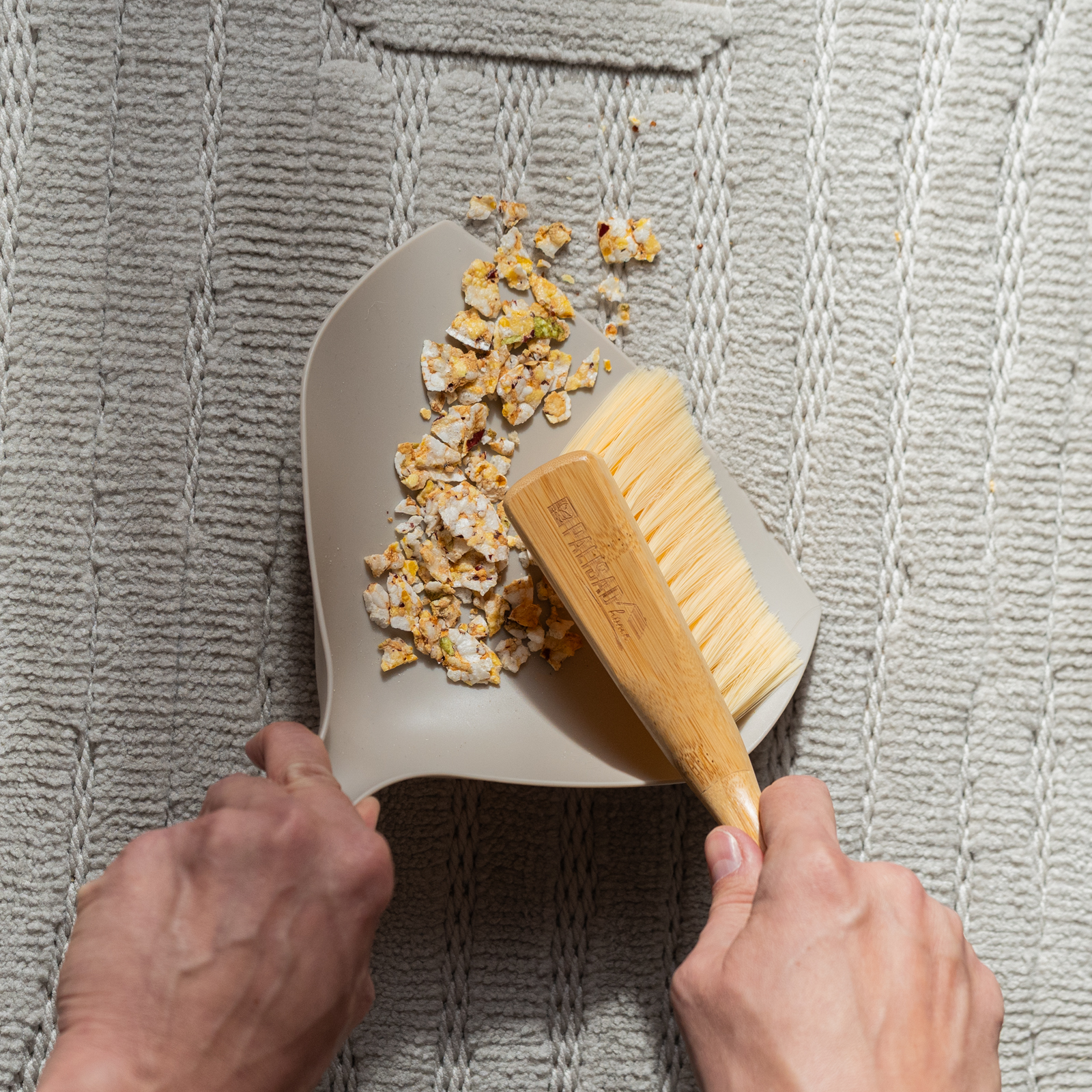 Набор: совок 290x190 мм и бамбуковая щетка-сметка 220 мм, Home Palisad