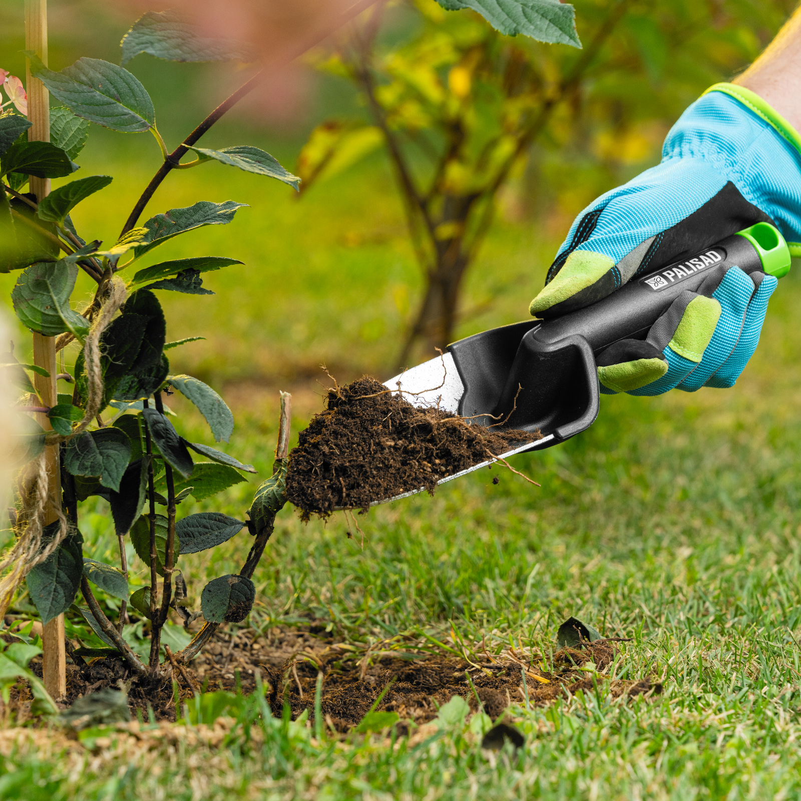 Совок посадочный широкий, 90х275 мм, стальной, полипропиленовая рукоятка, BASE Palisad