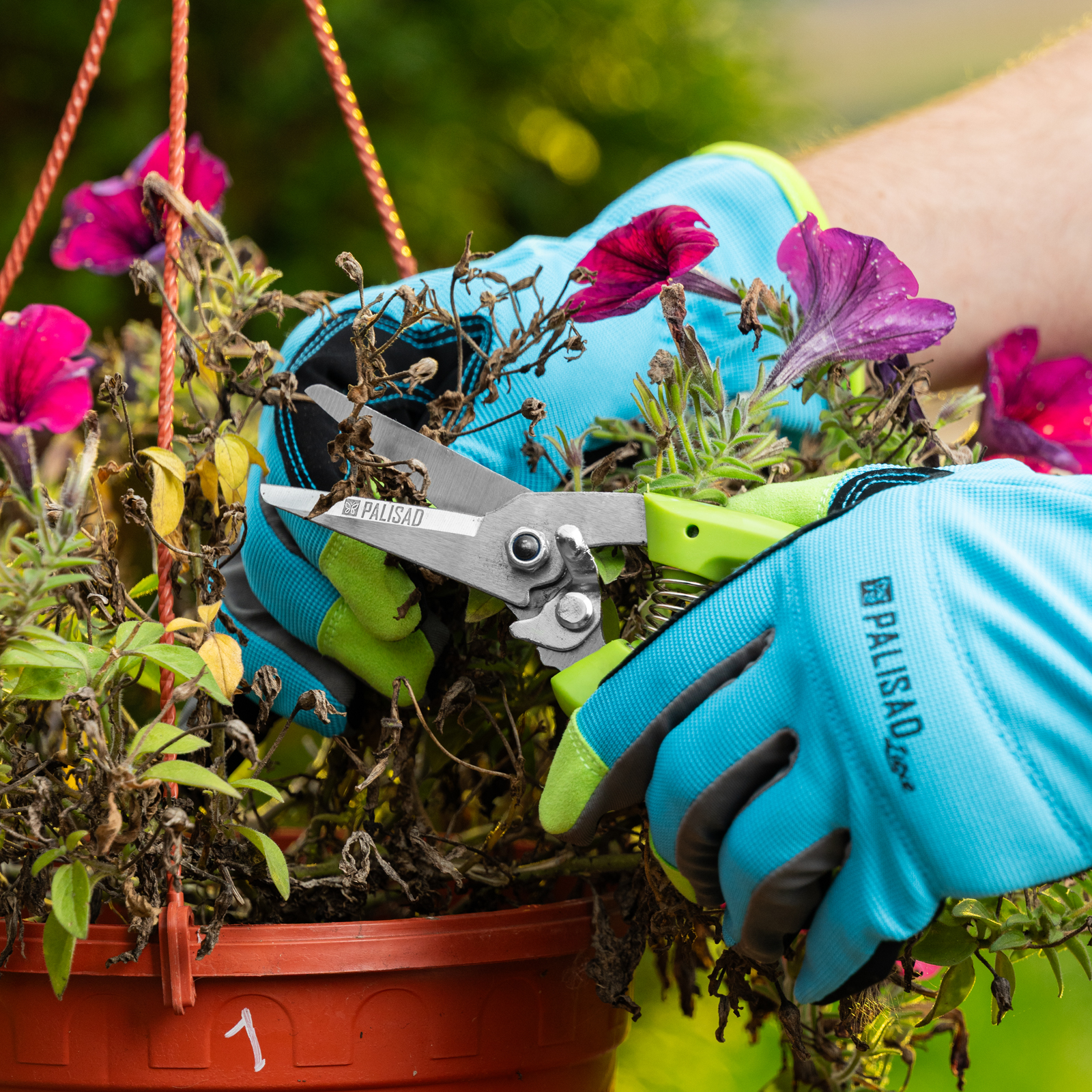 Секатор цветочный, 205 мм, рукоятки из полипропилена, BASE// Palisad